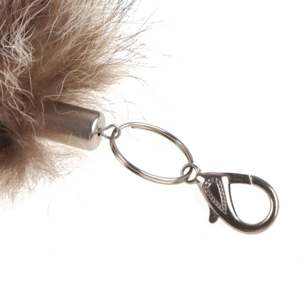 raccoon tail keychain