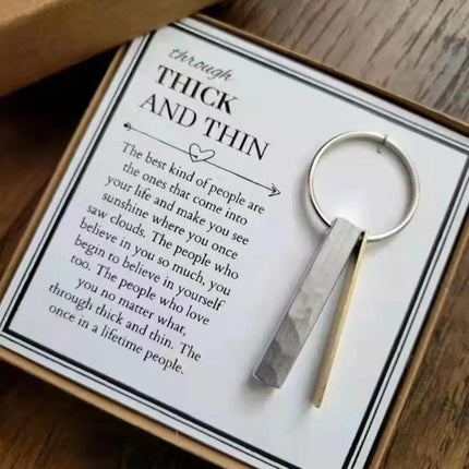Thick And Thin Keychain