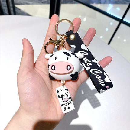 Cow Print Keychain