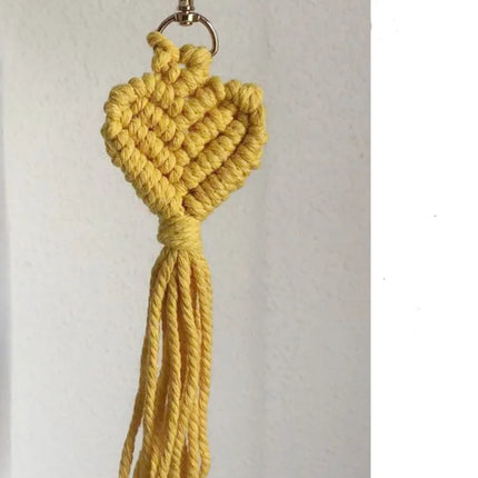 Macrame Heart Keychain