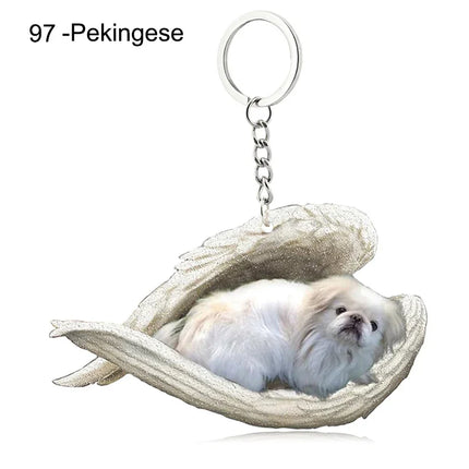 Sleeping Angel Acrylic Keychain