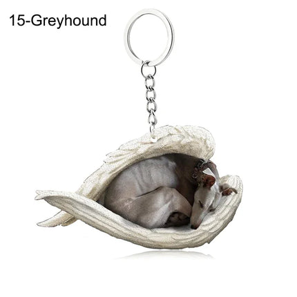 Sleeping Angel Acrylic Keychain