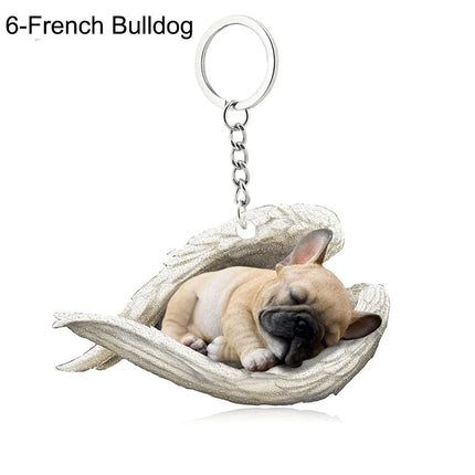 Sleeping Angel Acrylic Keychain
