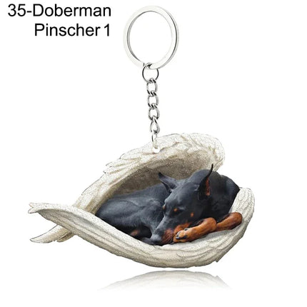 Sleeping Angel Acrylic Keychain
