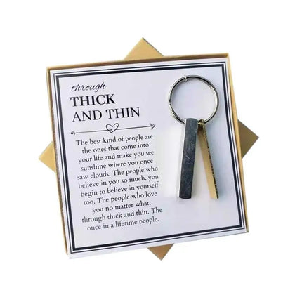 Thick And Thin Keychain