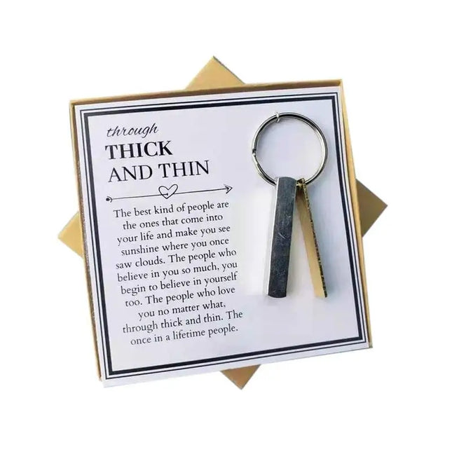 Thick And Thin Keychain