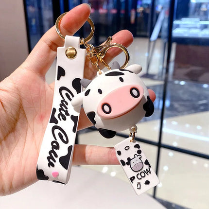 Cow Print Keychain