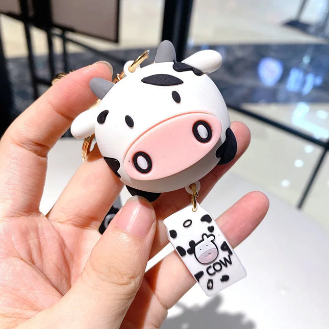 Cow Print Keychain