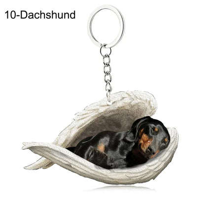 Sleeping Angel Acrylic Keychain