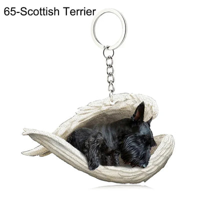 Sleeping Angel Acrylic Keychain