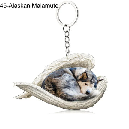 Sleeping Angel Acrylic Keychain