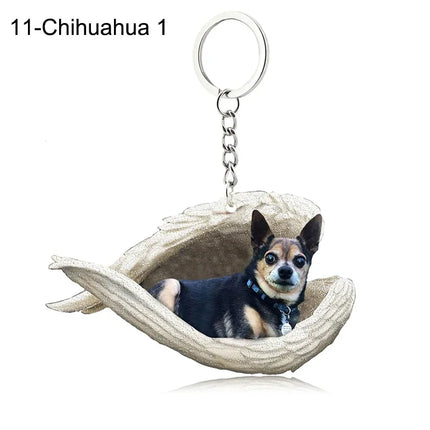 Sleeping Angel Acrylic Keychain
