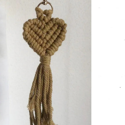 Macrame Heart Keychain