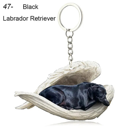 Sleeping Angel Acrylic Keychain