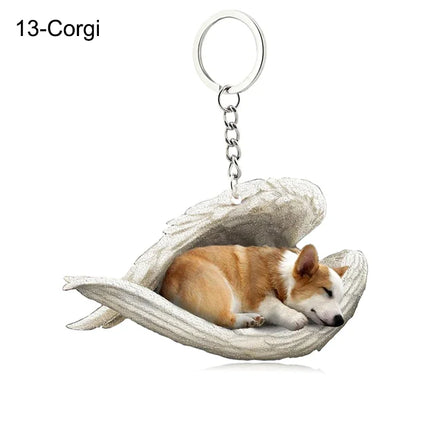 Sleeping Angel Acrylic Keychain