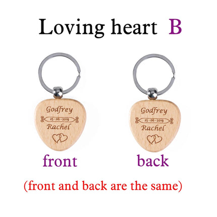 Wood Burned Keychain