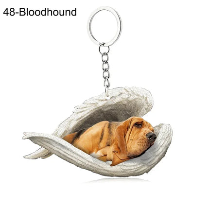 Sleeping Angel Acrylic Keychain
