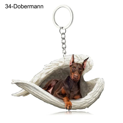 Sleeping Angel Acrylic Keychain
