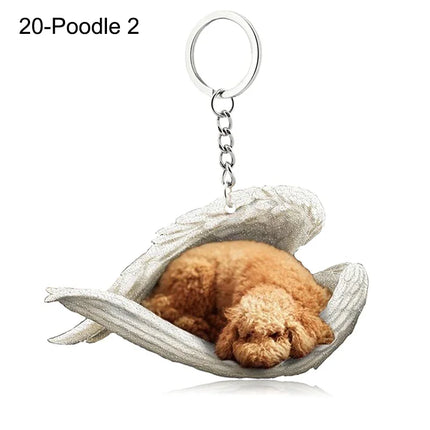 Sleeping Angel Acrylic Keychain