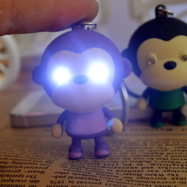 Monkey Flashlight Keychain