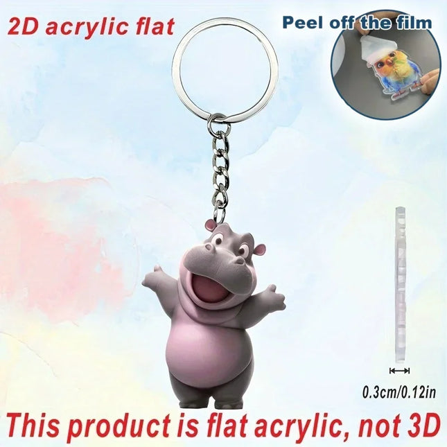Hippo Keychain