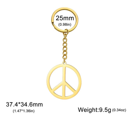 Peace Sign Keychain
