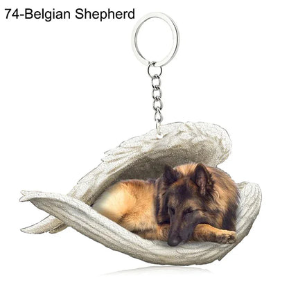 Sleeping Angel Acrylic Keychain