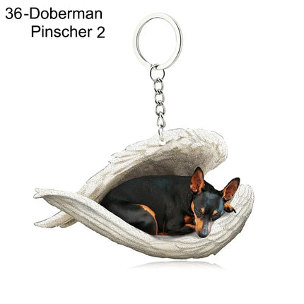 Sleeping Angel Acrylic Keychain