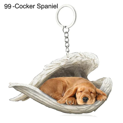 Sleeping Angel Acrylic Keychain