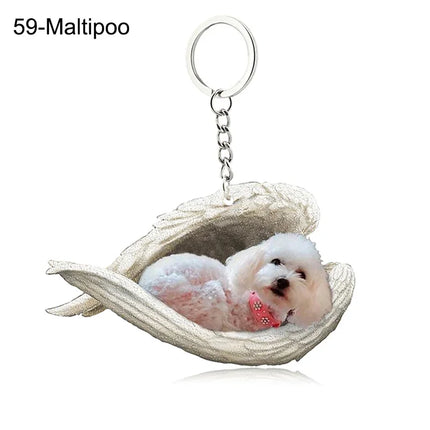 Sleeping Angel Acrylic Keychain