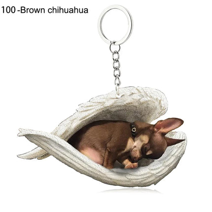 Sleeping Angel Acrylic Keychain