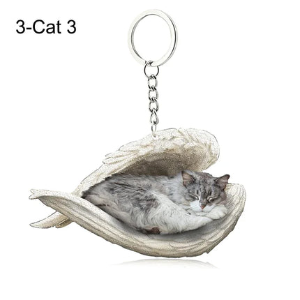 Sleeping Angel Acrylic Keychain
