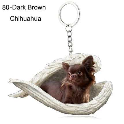 Sleeping Angel Acrylic Keychain