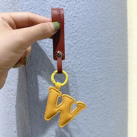Leather Initial Keychain