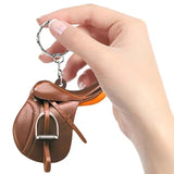 Leather Saddle Keychain