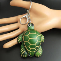 Leather Turtle Keychain