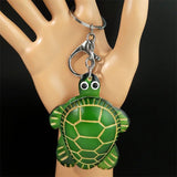 Leather Turtle Keychain