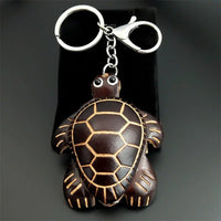 Leather Turtle Keychain