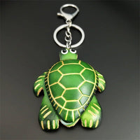 Leather Turtle Keychain