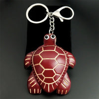 Leather Turtle Keychain