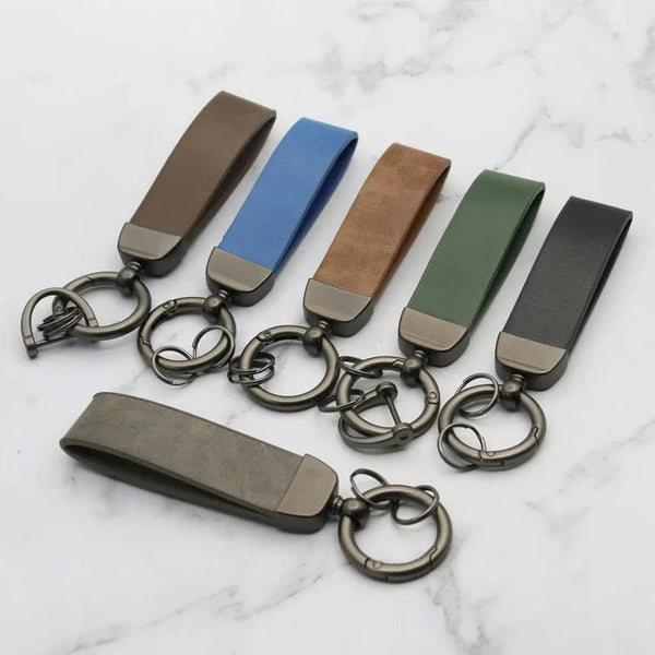 Men's Personalized Leather Keychain