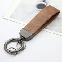 Men's Personalized Leather Keychain