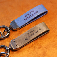 Men's Personalized Leather Keychain