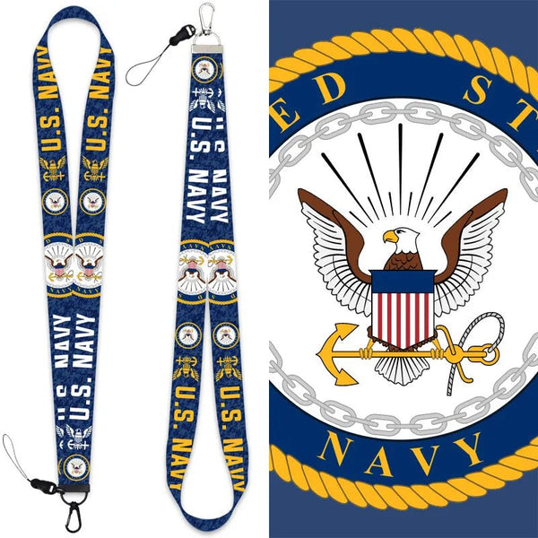 Navy Keychain Lanyard