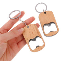 Wood Bottle Opener Keychain